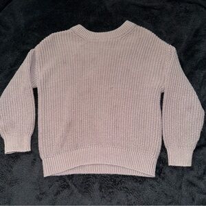 Zara Kids Gray Crew Neck Sweater with Ribbed Texture